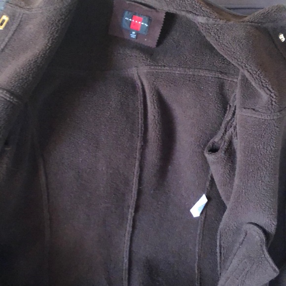 GALLERY Brown Faux Suede Coat Size Medium - Picture 9 of 12